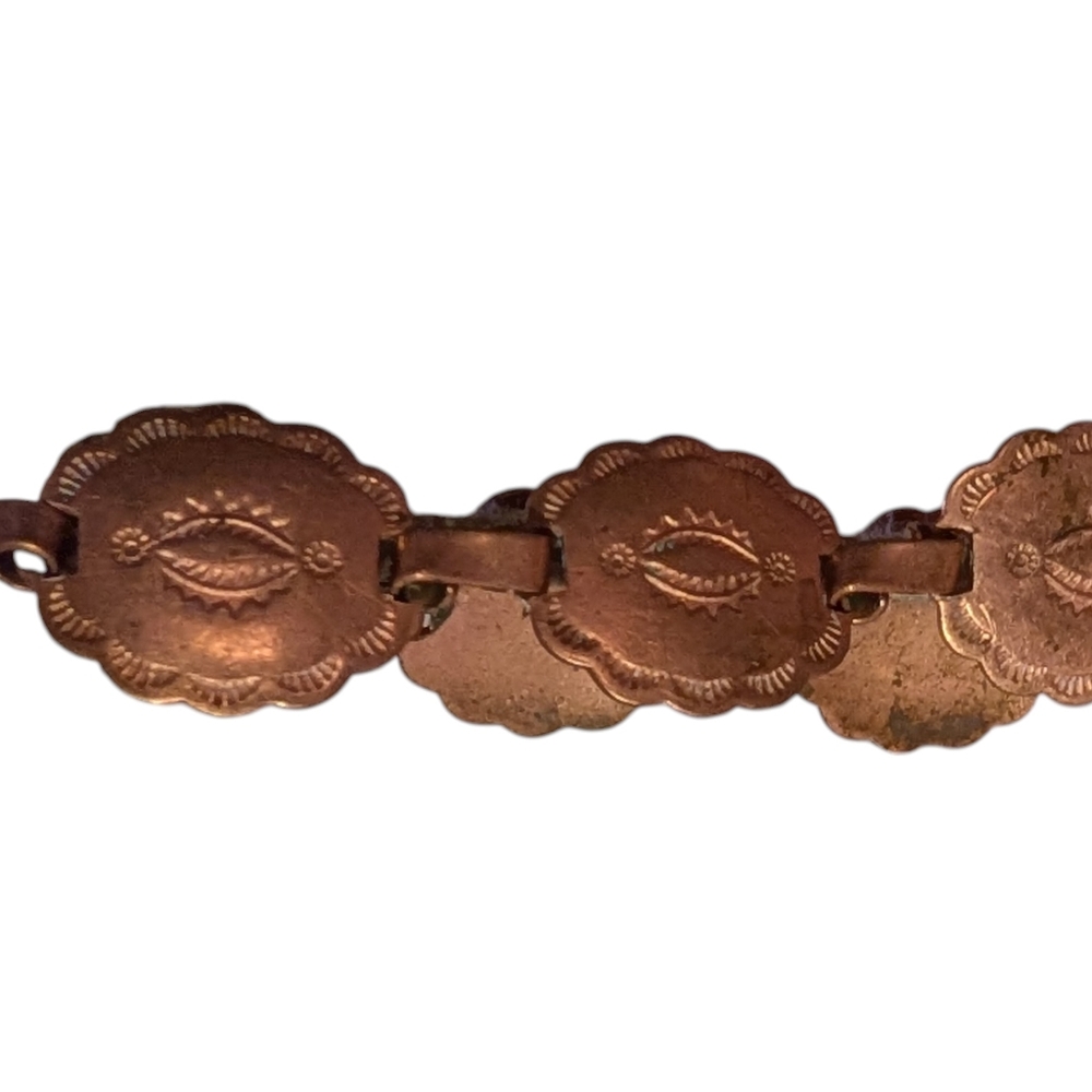 Vintage Solid Copper Western Native American Conc… - image 2